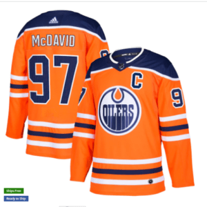 Men’s Edmonton Oilers Connor McDavid adidas Orange Authentic Player Jersey