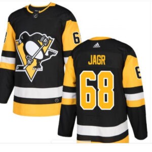 Men’s Pittsburgh Penguins Jaromir Jagr Adidas Authentic Home Jersey – Black