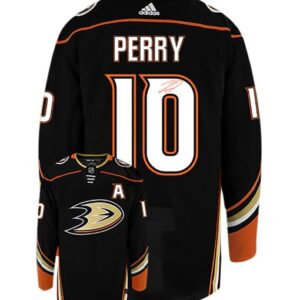 COREY PERRY PLAYER KITZ ANAHEIM DUCKS AUTHENTIC HOME STITCHED NHL JERSEY