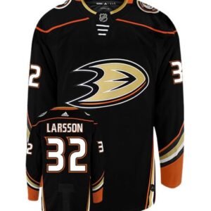 JACOB LARSSON ANAHEIM DUCKS ADIDAS AUTHENTIC HOME NHL JERSEY