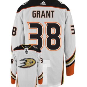 DEREK GRANT ANAHEIM DUCKS ADIDAS AUTHENTIC AWAY NHL HOCKEY JERSEY