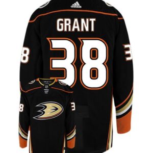 DEREK GRANT ANAHEIM DUCKS ADIDAS AUTHENTIC HOME NHL HOCKEY JERSEY