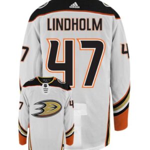 HAMPUS LINDHOLM ANAHEIM DUCKS ADIDAS AUTHENTIC AWAY NHL HOCKEY JERSEY