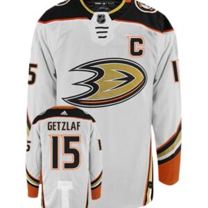 RYAN GETZLAF ANAHEIM DUCKS ADIDAS AUTHENTIC AWAY NHL HOCKEY JERSEY