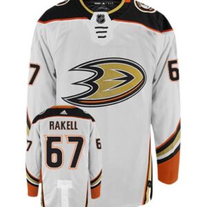 RICKARD RAKELL ANAHEIM DUCKS ADIDAS AUTHENTIC AWAY NHL HOCKEY JERSEY