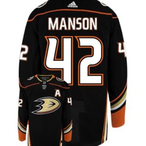 JOSH MANSON ANAHEIM DUCKS ADIDAS AUTHENTIC HOME NHL HOCKEY JERSEY