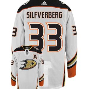 JACOB SILFVERBERG ANAHEIM DUCKS ADIDAS AUTHENTIC AWAY NHL HOCKEY JERSEY