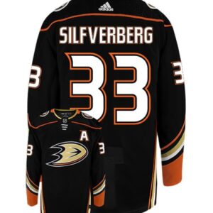 JACOB SILFVERBERG ANAHEIM DUCKS ADIDAS AUTHENTIC HOME NHL HOCKEY JERSEY