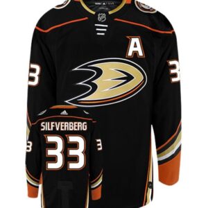 JACOB SILFVERBERG ANAHEIM DUCKS ADIDAS AUTHENTIC HOME NHL HOCKEY JERSEY