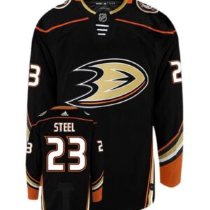 SAM STEEL ANAHEIM DUCKS ADIDAS AUTHENTIC HOME NHL HOCKEY JERSEY