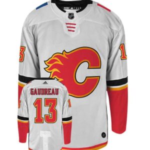 Johnny Gaudreau  – Calgary Flames Adidas NHL Away Jersey – White